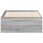 vidaXL Cadre de lit sans matelas sonoma gris 75x190 cm