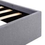 vidaXL Cadre de lit à stockage hydraulique Gris clair Tissu 120x200 cm