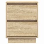vidaXL Cabinet de chevet avec lumières LED Chêne Sonoma 39x34 5x50 cm
