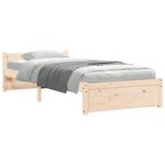 vidaXL Cadre de lit sans matelas bois massif 90x200 cm