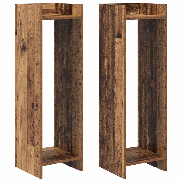 vidaXL Support de Plante 2 pièces Bois ancien 30 x 30 x 100 cm