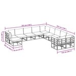 vidaXL Ensemble de canapé de jardin 11 Pièces Noir 71.5 x 71.5 x 71 cm