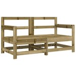 vidaXL Chaises de jardin avec coussins lot de 2 bois de pin imprégné