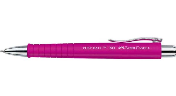 Stylo à bille rétractable POLY BALL XB Tracé 0 6 mm Rose FABER-CASTELL