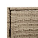 vidaXL Armoire de rangement de jardin beige 83x45x76 cm résine tressée