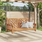 vidaXL Banc Balançoire Marron 114 x 60 x 64 cm Bois de teck solide