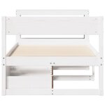 vidaXL Cadre de lit sans matelas blanc 75x190 cm bois de pin massif