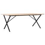 vidaXL Table à manger cadre en X 200x100x75 5 cm bois pin massif fonte