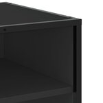 vidaXL Meuble TV noir 120 5x40x46 cm bois d'ingénierie et métal