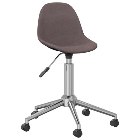 vidaXL Chaise pivotante de salle à manger Taupe Tissu