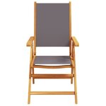 vidaXL Chaises inclinables de jardin lot de 6 tissu et bois massif