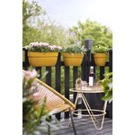 Pot de fleurs balcon 24 1 x 20 5 x hauteur 26 5 cm - Jaune - Rond - 2 8 L
