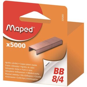 Boite de 5000 Agrafes BB 8/4 en cuivre MAPED