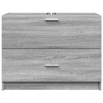 vidaXL Armoire d'évier sonoma gris 78x37x59 cm bois d'ingénierie