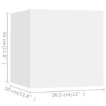 vidaXL Ensemble de meubles TV 10 Pièces Blanc Aggloméré