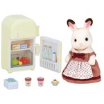 Sylvanian families - 5014 - la maman lapin chocolat et réfrigérateur