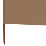 vidaXL Paravent 5 panneaux Tissu 600 x 160 cm Taupe
