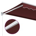 vidaXL Auvent manuel rétractable bordeaux 500x300 cm