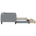 vidaXL Lit de jour avec lit gigogne et tiroirs 100x190 cm tissu