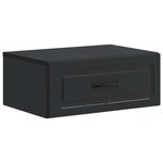 vidaXL Cabinet de chevet mural avec tiroir Noir 49 x 34 5 x 20 cm