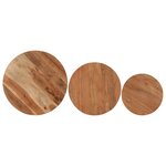 vidaXL Tables basses gigognes 3 Pièces bois massif d'acacia et fer