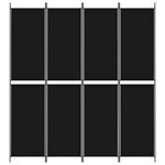 vidaXL Cloison de séparation 4 panneaux Noir 200x220 cm Tissu