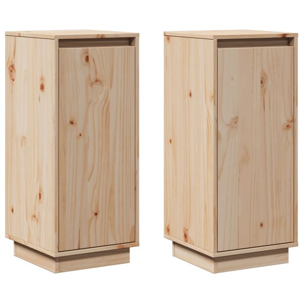 vidaXL Buffets 2 Pièces 31 5x34x75 cm Bois massif de pin