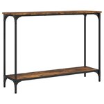 vidaXL Table console chêne fumé 101x30 5x75 cm bois d'ingénierie