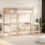 vidaXL Lit superposé sans matelas 100x200 cm bois massif de pin