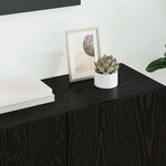 vidaXL Unité murale de TV 5 Pièces Chêne noir Bois d'ingénierie