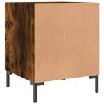 vidaXL Table de chevet chêne fumé 40x40x50 cm bois d'ingénierie