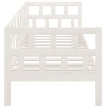 vidaXL Lit de jour Blanc Bois massif de pin 90x190 cm