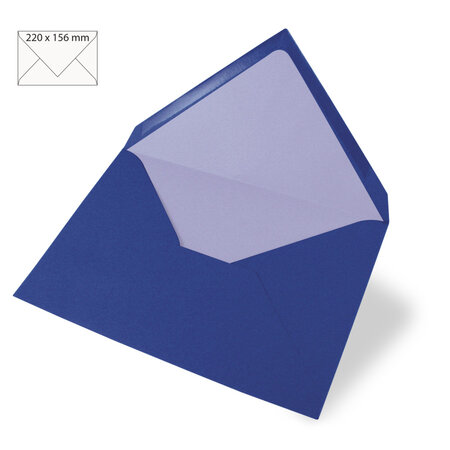Enveloppe p.carte A5 uni FSC Mix Credit  bleu royal  220x156mm  90g / m²  5 pces
