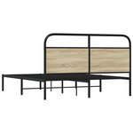 vidaXL Cadre de lit sans matelas 150x200 cm chêne sonoma