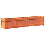 vidaXL Jardinière cire marron 150x31x31 cm bois de pin massif
