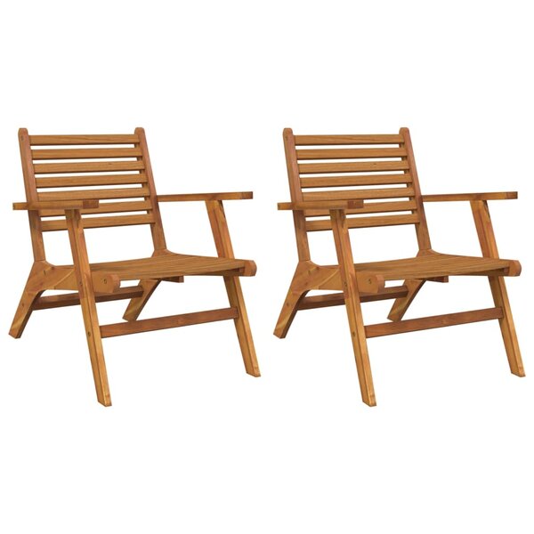 Chaises de jardin 2 pièces bois d'acacia solide 02_0013334