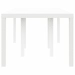 vidaXL Table de Jardin Blanc 200 x 100 x 73 cm polyrotin