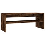 vidaXL Table basse Chêne fumé 100x40x40 cm Bois d'ingénierie