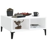 vidaXL Table basse blanc 60x60x30 cm bois d'ingénierie