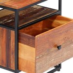 vidaXL Table de chevet 40 x 30 x 50 cm Bois de récupération et acier