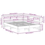 vidaXL Lit bibliothèque sans matelas blanc 160x200 cm bois pin massif