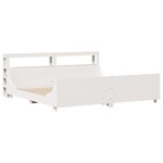 vidaXL Cadre de lit sans matelas blanc 180x200 cm bois massif de pin
