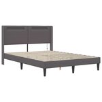 vidaXL Cadre de lit avec matelas Gris 120 x 200 cm Simili cuir