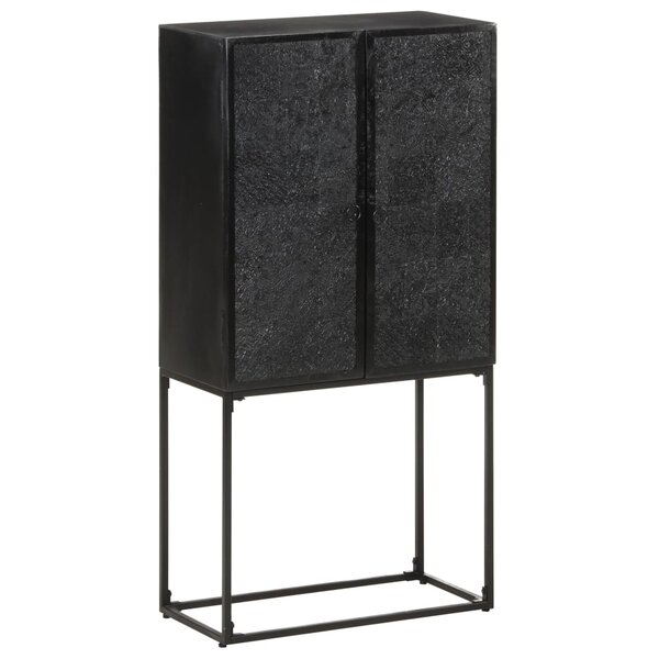 vidaXL Buffet Noir 60x30x120 cm Bois massif d'acacia et de manguier