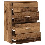 vidaXL Armoires avec 2 tiroirs 2 Pièces vieux bois bois d'ingénierie