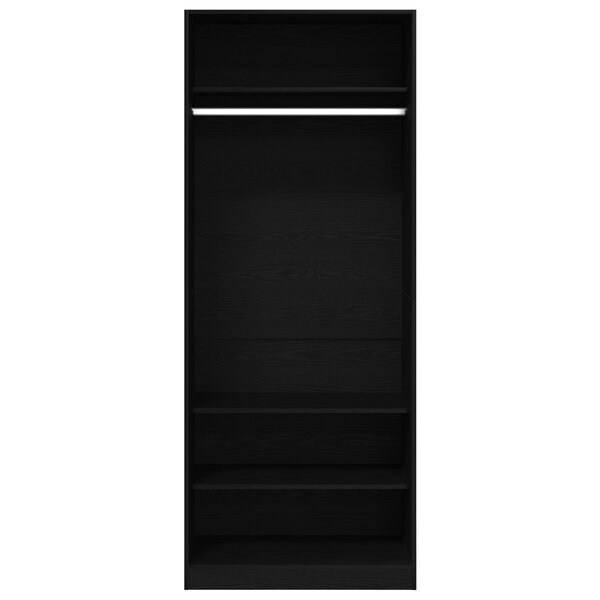 vidaXL Armoire en Chêne Noir 80 x 50 x 200 cm - Bois solide
