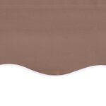 vidaXL Tissu de remplacement pour auvent Marron 5x3 5 m