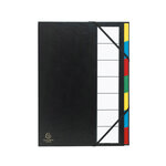 Trieur rigide ORDONATOR dos extensible 7 compartiments Noir EXACOMPTA
