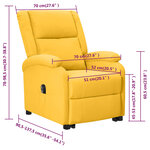 vidaXL Fauteuil jaune tissu