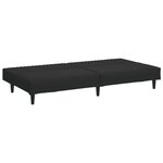 vidaXL Ensemble de canapés 2 Pièces noir velours